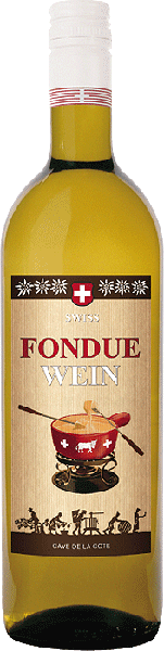 Cave de la Côte Fondue Wein Chasselas Weißwein trocken 0,75 l